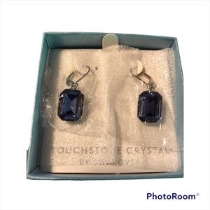 Touchstone purple Crystal Earrings